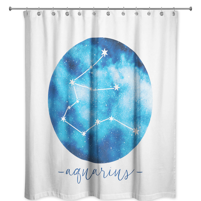 Rideau de douche simple constellation aquarius zodiac Dulin