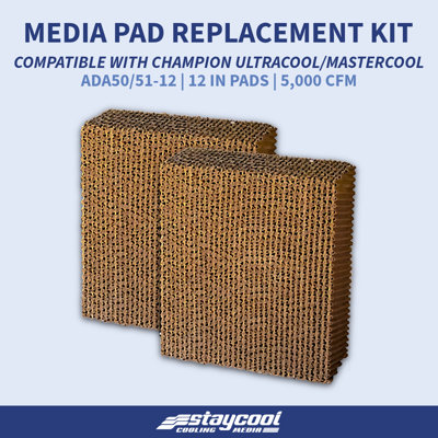 Replacement Media Kit for Champion Ultracool/Mastercool ADA50/51-12 - 12 in. for 5,000 CFM Evaporative Coolers