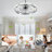 Ausable 24'' Futuristic UFO Design DIY Shapes Bladeless LED Ceiling Fan with Dimmable Lights and Remote-1503140024