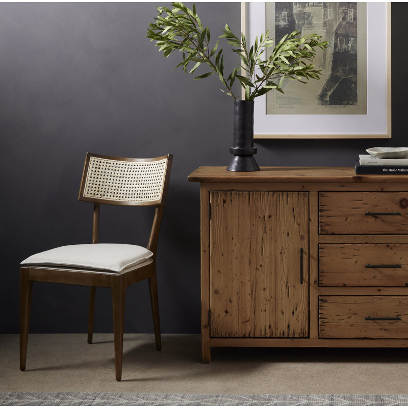 Britt Upholstered Dining Chair, Savile Flax