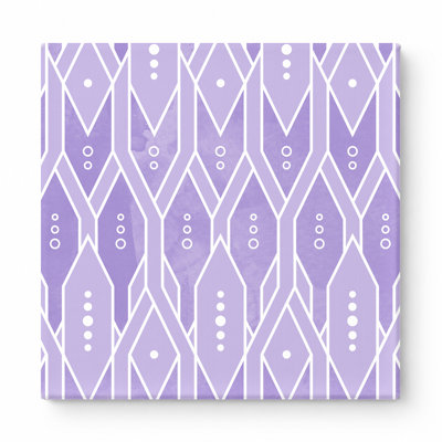 Motif géométrique mauve à motif géométrique de losanges sur toile carrée