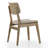 Set of 2 Astin Washed Wood Chair with Beige Fabric Seat-342087782
