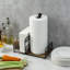 Metal and Solid Wood Paper Towel Holder