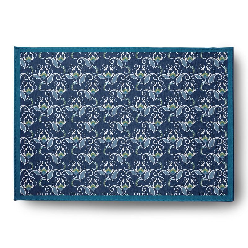 Chenille Floral Indoor Rug, Rectangle 5' x 7'