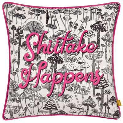 Shiitake Pink Square Throw Cushion Covers