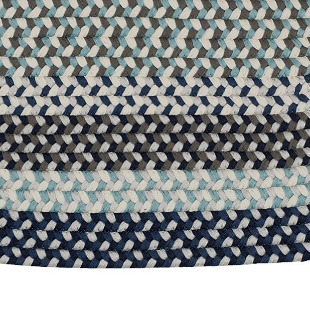 Tapis d'entrée Mendi, Bleu / bleu marine / blanc, L 18 po x L 30 po