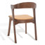 Chaise en bois et cuir Carper-70605909