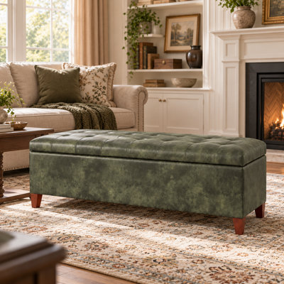 Banc de rangement en simili cuir Loggins