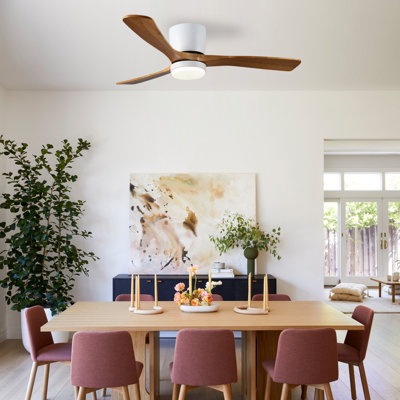 42" 3-Blade LED Standard Ceiling Fan with Remote Control and Light Kit for Living Room