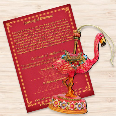 5.5'' Handmade Wood Animals Holiday Shaped Ornament