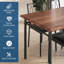 Ensemble de table de salle à manger 5 pièces peu encombrante, table de ferme en bois avec chaises rembourrées-1415130266