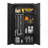 Black Metal Large-Capacity Wardrobe With Hanging Rod And Compartments, Lockable Closet With Locks & Keys, Steel Construction, Waterproof & Fireproof, Suitable For Bedroom, Living Room And Laundry Room-452693040