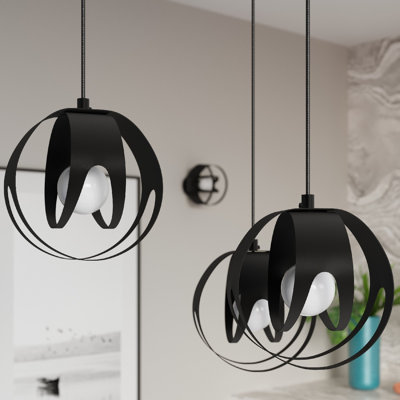 Almous 3 - Light Black/Silver Simple Pendant