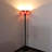 Baroque Tiffany Style Stained Glass Torchiere Floor Lamp With Handmade Lampshade And Metal Base