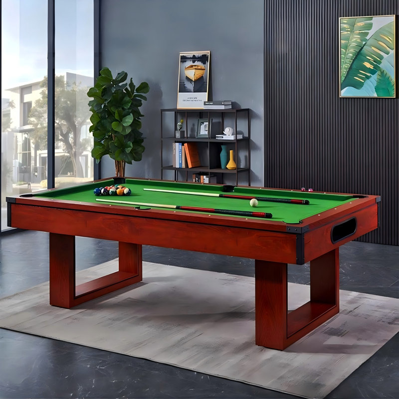Minimalist Luxury 8'Pool Table, 31.89" H x 96.06" L x 51.97" W