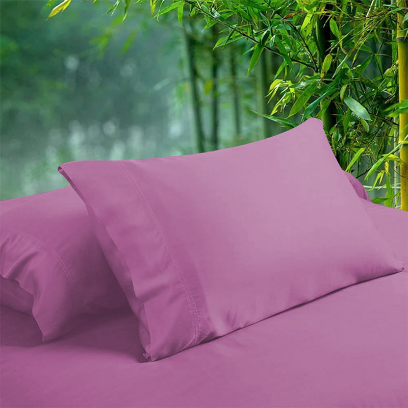 Macklan Microfibre Brushed Pillowcase - Set of 2, Purple