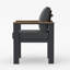 Ensemble de 2 chaises de salle à manger avec accoudoirs et chaises d'extérieur modernes pour le jardin, la terrasse ou le patio-227099623