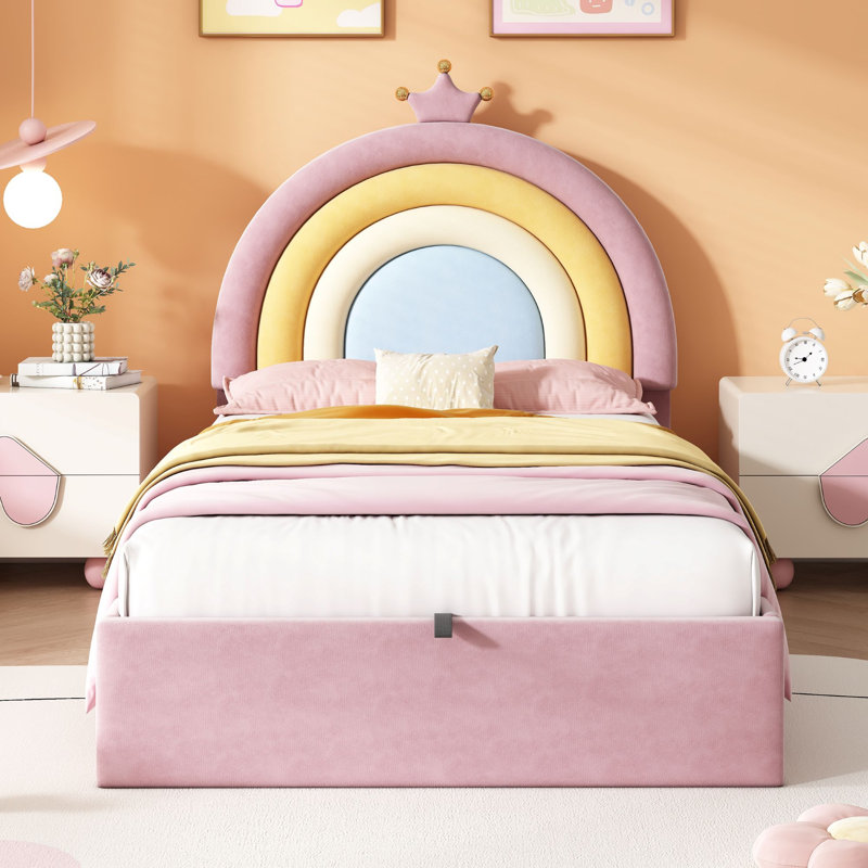 Upholstered Single (3') Ottoman Bed