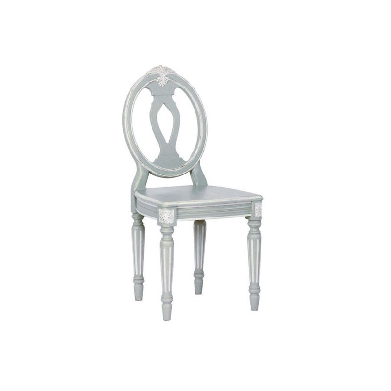 Craver 46cm H Queen Anne Back Side Chair, Light Grey