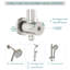 Pomme de douche ronde multifonctionnelle 4,7 po-77055387