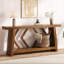 Canapé console 70,9 "tout bois, entrée à 2 niveaux avec pieds trapézoïdaux stables-891464753