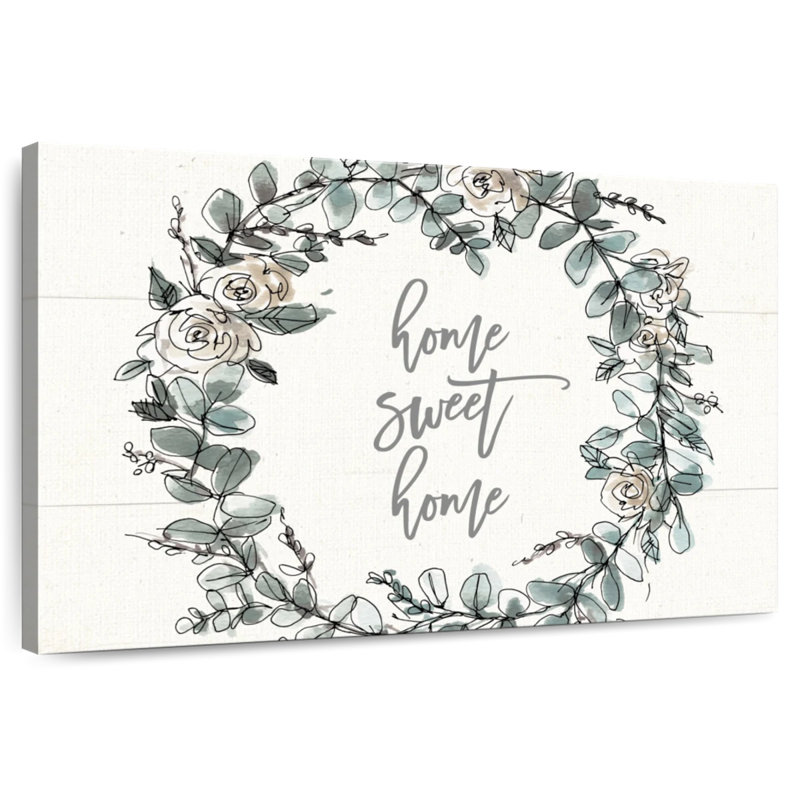 Tergel Modern Farmhouse Home Sweet Home, H 26 po x l 39 po