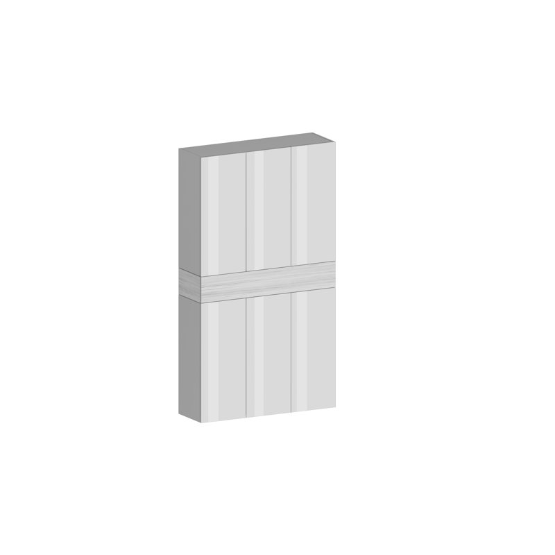 60 Pair Shoe Storage Cabinet, White/White Wood