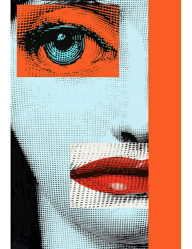 Profil 2 par Jeffrey Goodman, Image au gel brossé