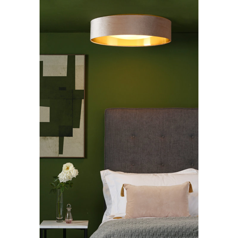 Analiha Plastic Flush Mount, Taupe