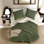 Ensemble de literie luxueuse en chenille simple, motif tricoté gaufré, confort douillet olive