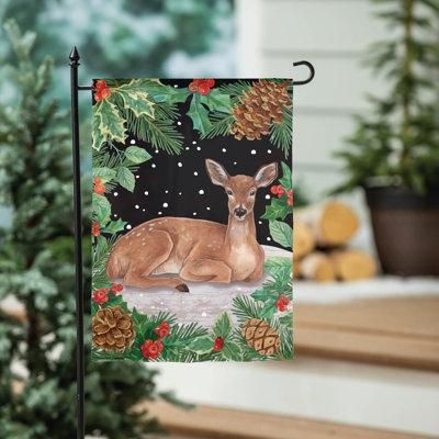 Drapeau de jardin Wooded Peace on Earth