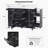 50.7" Kitchen Island with Storage Tilt Trash Can Cabinet and Pull Out Cabinet Organizer, Rolling Kitchen Island on 5 Wheels with Drop Leaf, 2 Drawers, 1Door for Kitchen, Dining Room, Black-1297603855