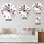 Petit oiseau bleu assis sur une branche de fleurs - horloge murale traditionnelle-93596359