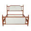 Grand lit plateforme tapissier avec tête de lit capitonnée à boutons, lit de ferme avec tête de lit et pied de lit