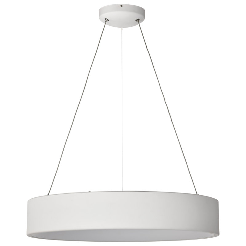 Luminaire suspendu géométrique unique à 1 lumière Fynn, Blanc