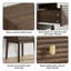 Set of 2 Medieval-Modern Walnut Bedside Tables