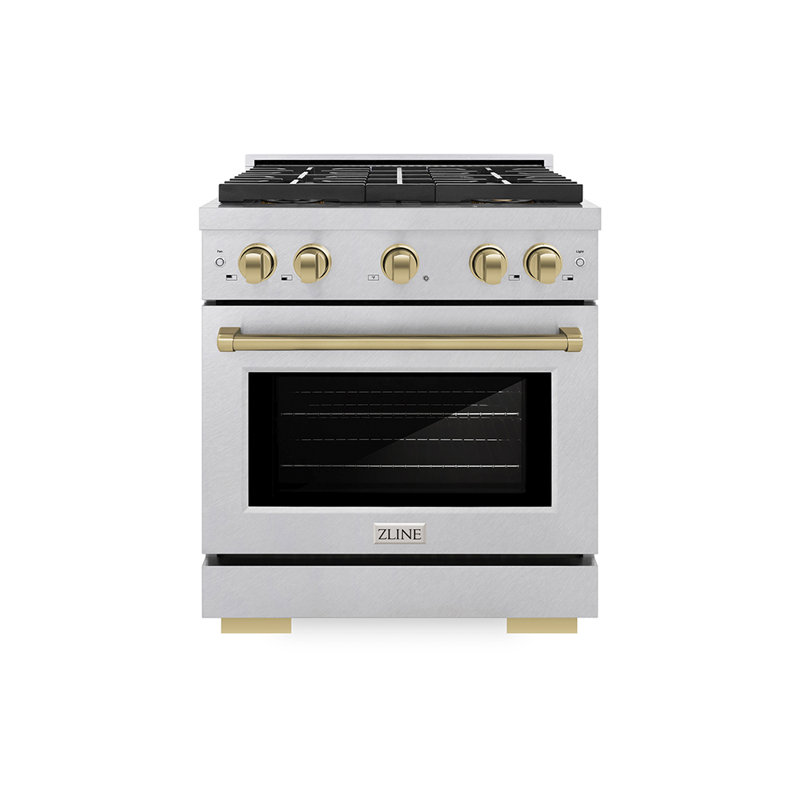ZLINE Autograph 36" Paramount Dual Fuel Range w/ 6 Burners & Champagne Bronze Accents (SDRZ-36-CB), 4.2 cu ft, 4 burners