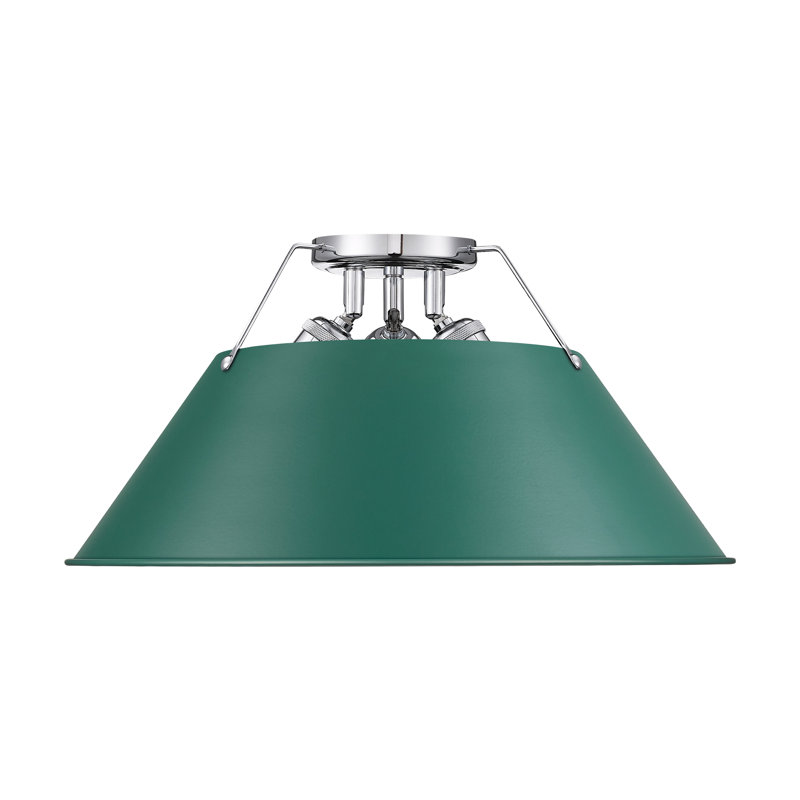 Plafonnier encastré 3 lumières Weatherford, Chrome, Green