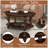 42'' Oval Wood Coffee Table 2-Tier Wood Cocktail Table Living Room Table Center Table-260872054