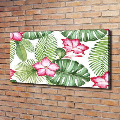 Tropical Flowers - Wrapped Canvas Print