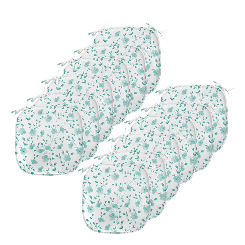 Chair Pad Cushion, Pale Blue/Teal