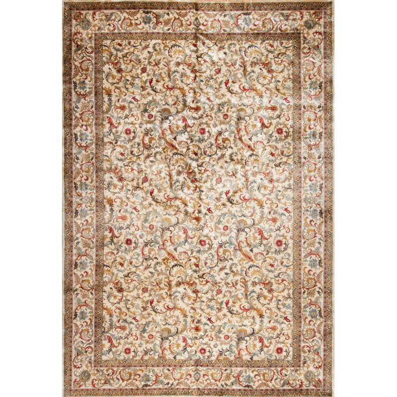 Golden Age Hand Knotted Wool Area Rug, Rectangle 12' x 18'