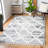 Demelza Moroccan Tassel Shag Performance Geometric Rug-1455166281