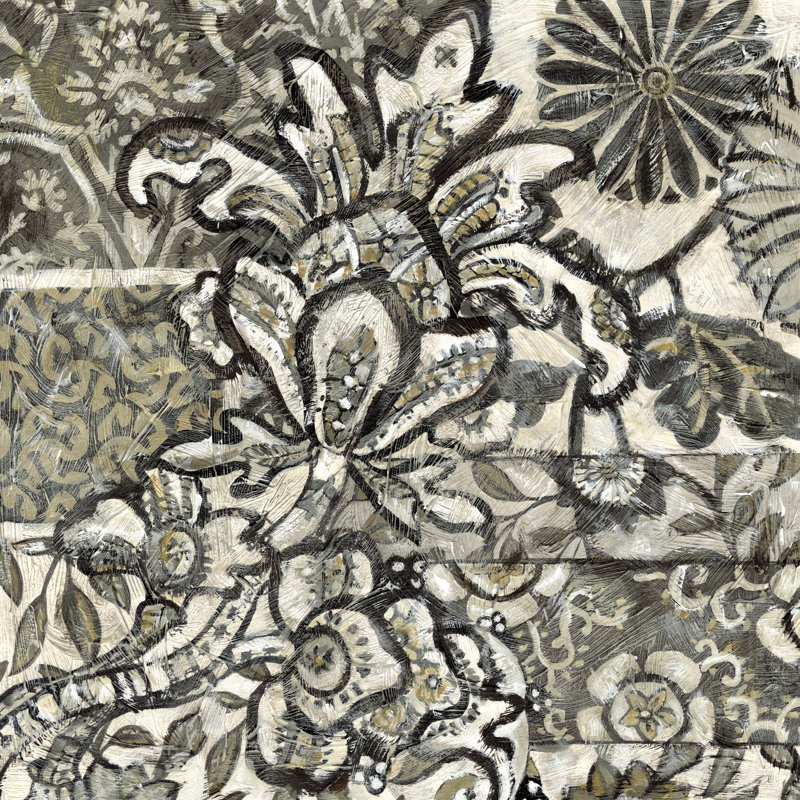 Graphic Chintz IV by Chariklia Zarris - Wrapped Canvas Print, 51cm H x 51cm W x 3.8cm D