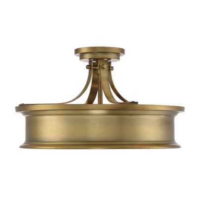 Plafonnier semi-encastré cylindrique à 3 lumières de 16 po Rosanne