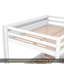 Lit superposé convertible en bois pleine grandeur avec escalier de rangement, table de chevet et 3 tiroirs, blanc-556066407