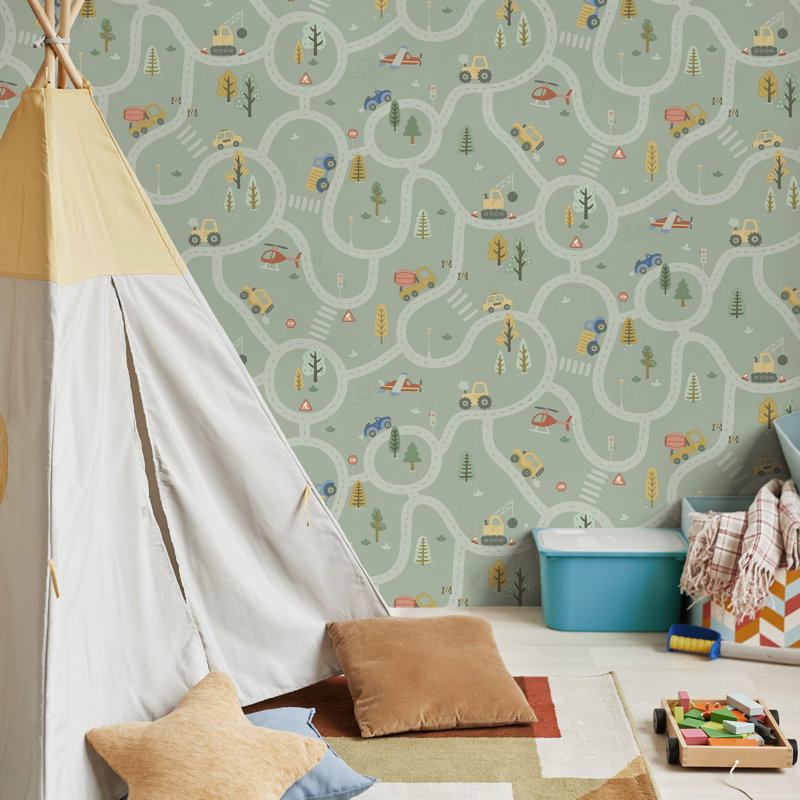 10.05m x 53cm Matte Wallpaper Roll, Green