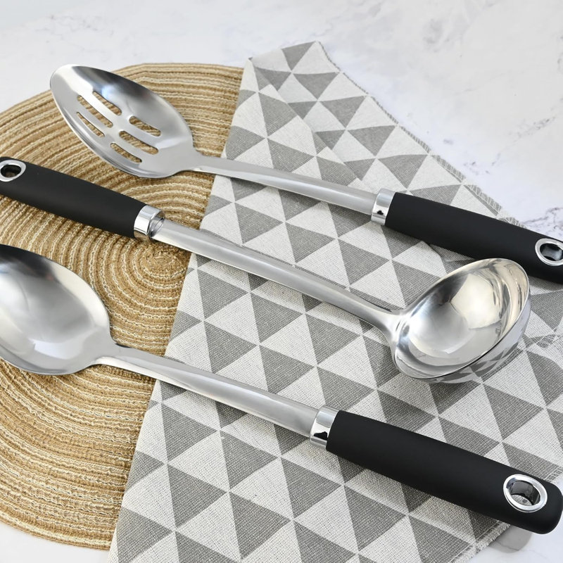 14" Stainless Steel Serving Spoon Set