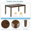 Table de salle à manger en bois, table de cuisine pour petits espaces, table de salle à manger pour 4 personnes