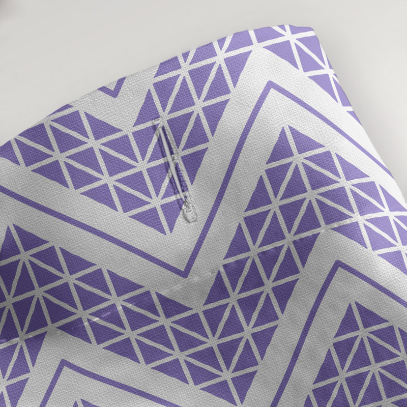 Rideau de douche simple à chevrons à la main classic, Mauve clair / blanc